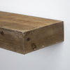 Rustic Wood Floating Wall Shelf - Small/Walnut Brown